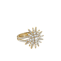 Starburst Ring in 18K Yellow Gold with Full Pavé Diamonds