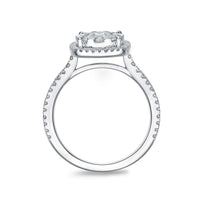 18K White Gold Diamond Bouquet Halo Ring