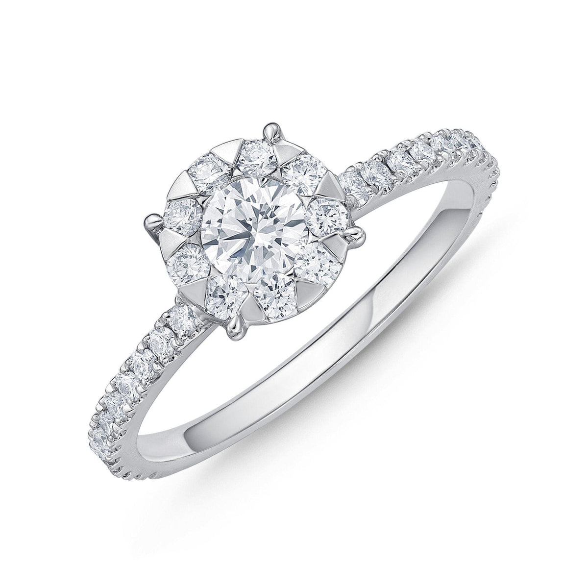 18K White Gold Diamond Bouquet Ring