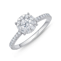 18K White Gold Diamond Bouquet Ring
