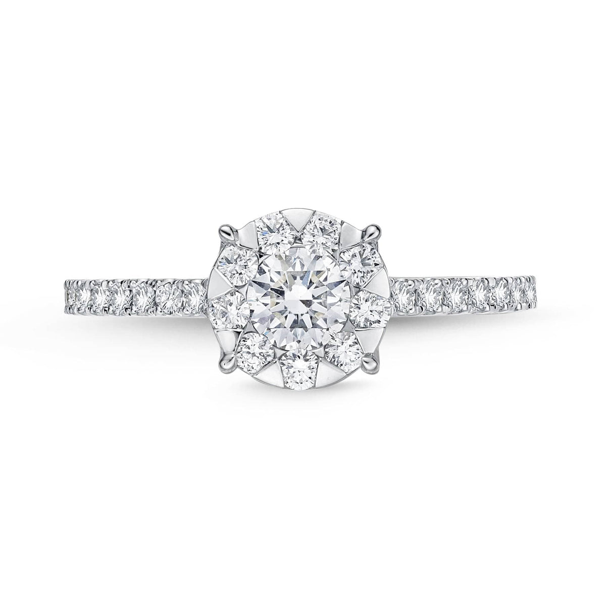 18K White Gold Diamond Bouquet Ring