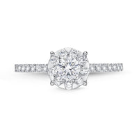 18K White Gold Diamond Bouquet Ring