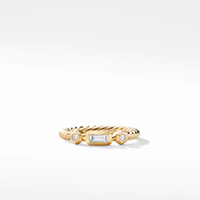 18k Yellow Gold Cable Baguette Ring