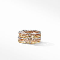 Diamond Origami Ring in 18K Yellow & White Gold