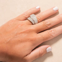 18K White Gold Pave Diamond Ring