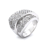 18K White Gold Pave Diamond Ring