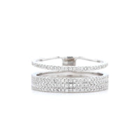 18K White Gold Diamond Stack Ring