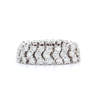 18K White Gold Flexible Diamond Ring