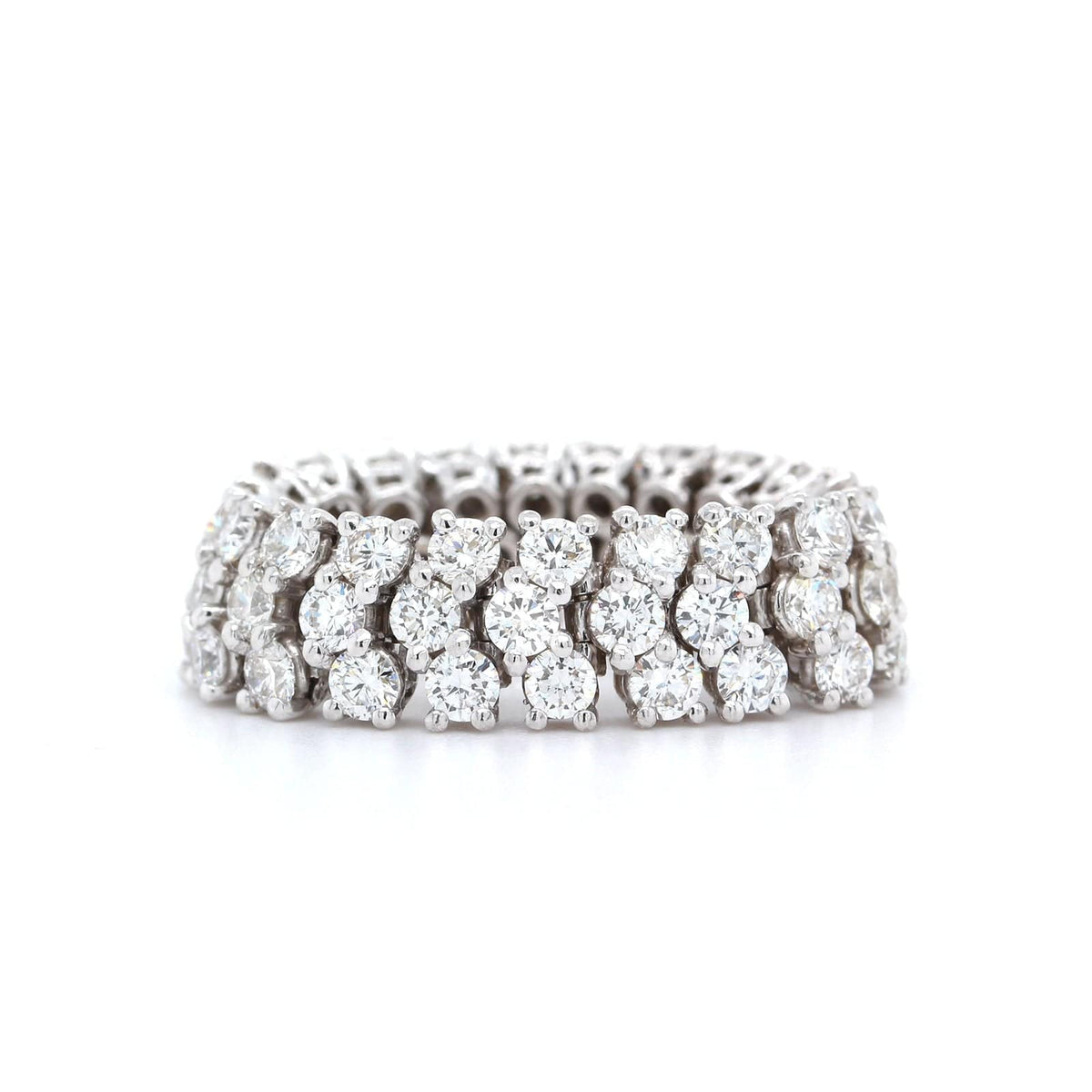 18K White Gold Flexible Diamond Ring