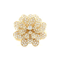 18K Yellow Gold Pansy Diamond Ring
