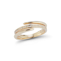 14K Yellow Gold Diamond Wrap Ring