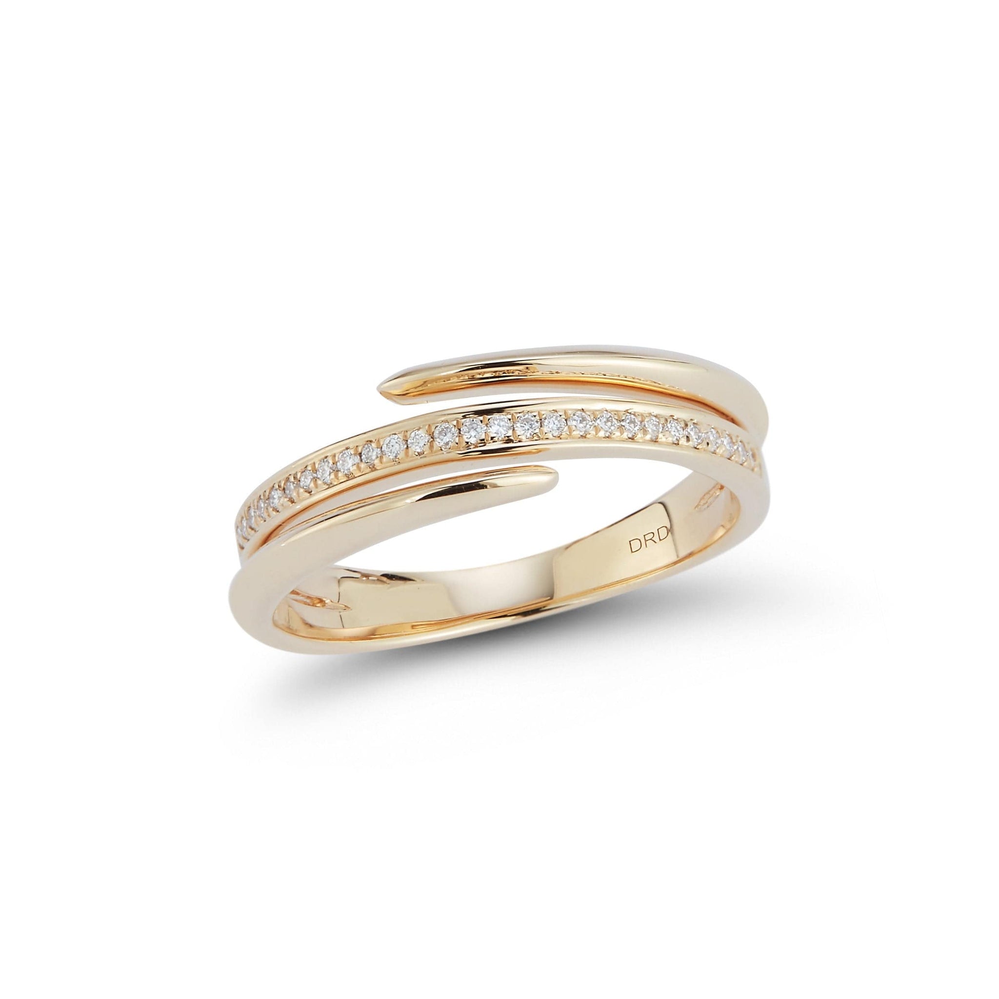 14K Yellow Gold Diamond Wrap Ring
