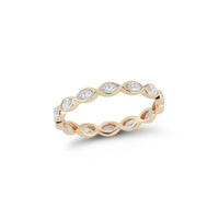 14K Yellow Gold Marquise Bezel Set Ring