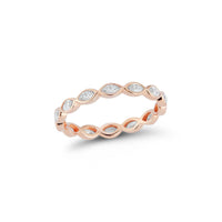 14K Rose Gold Marquise Bezel Set Ring