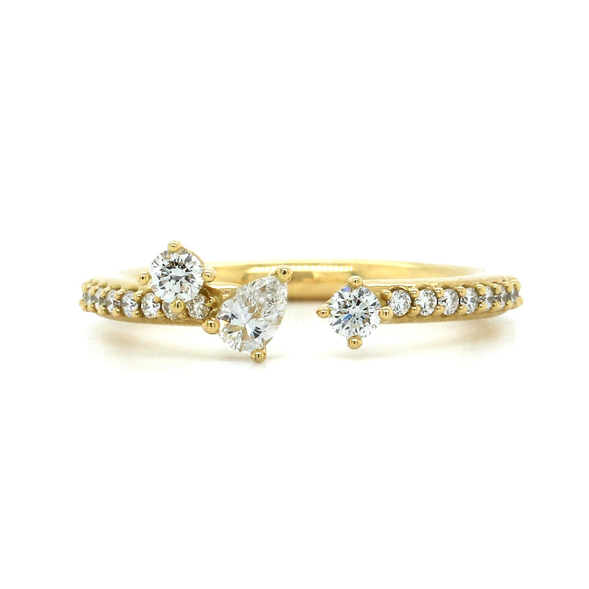 Penny Preville 18K Yellow Gold Open Diamond Ring
