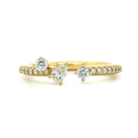 Penny Preville 18K Yellow Gold Open Diamond Ring