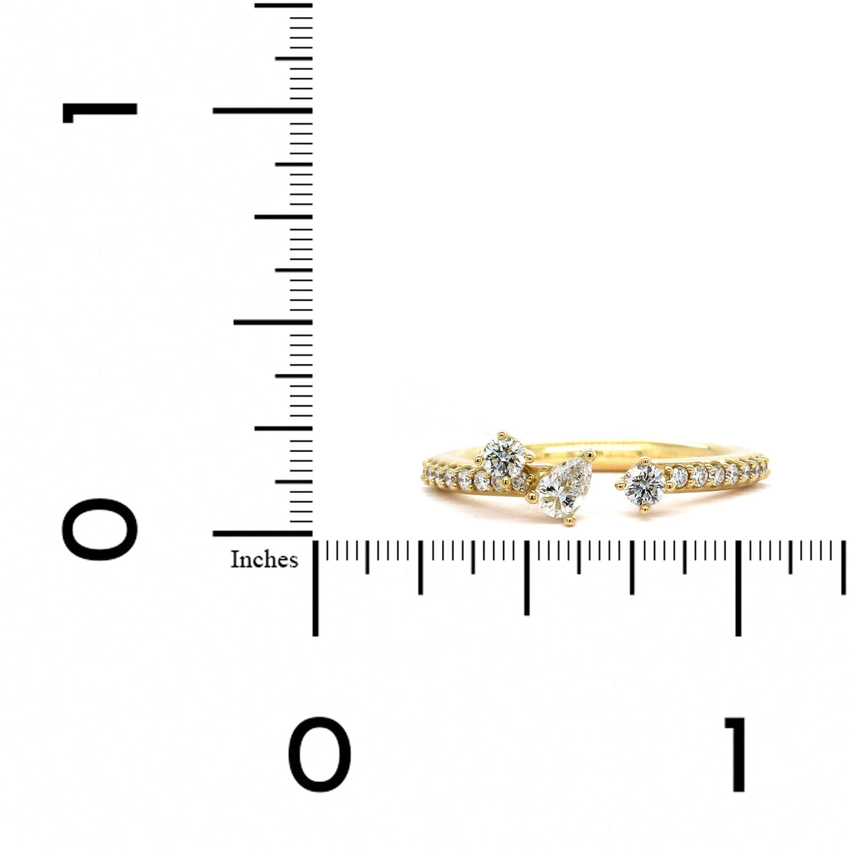 Penny Preville 18K Yellow Gold Open Diamond Ring