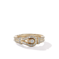 Thoroughbred Loop Ring in 18K Yellow Gold with Full Pavé Diamonds