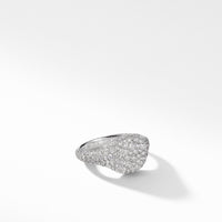 DY Pavé Pinky Ring in 18K White Gold with Diamonds, Long's Jewelers