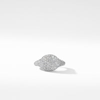 DY Pavé Pinky Ring in 18K White Gold with Diamonds, Long's Jewelers