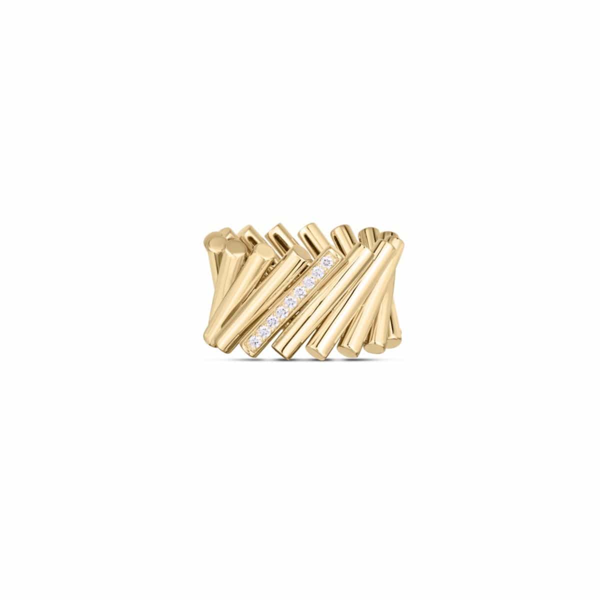 Roberto Coin 18K Yellow Gold Domino Diamond Ring