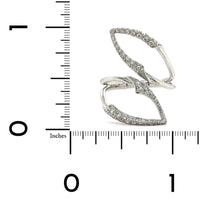 Etho Maria 18K White Gold Open Bypass Diamond Ring
