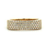 14K Yellow Gold 5 Row Flat Pave Diamond Ring, 14k yellow gold, Long's Jewelers