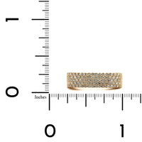 14K Yellow Gold 5 Row Flat Pave Diamond Ring, 14k yellow gold, Long's Jewelers
