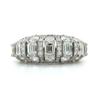 18K White Gold Multi Diamond Shape Diamond Band, Long's Jewelers
