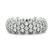 18K White Gold Pave Diamond Stretch Ring