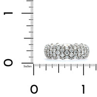 18K White Gold Pave Diamond Stretch Ring