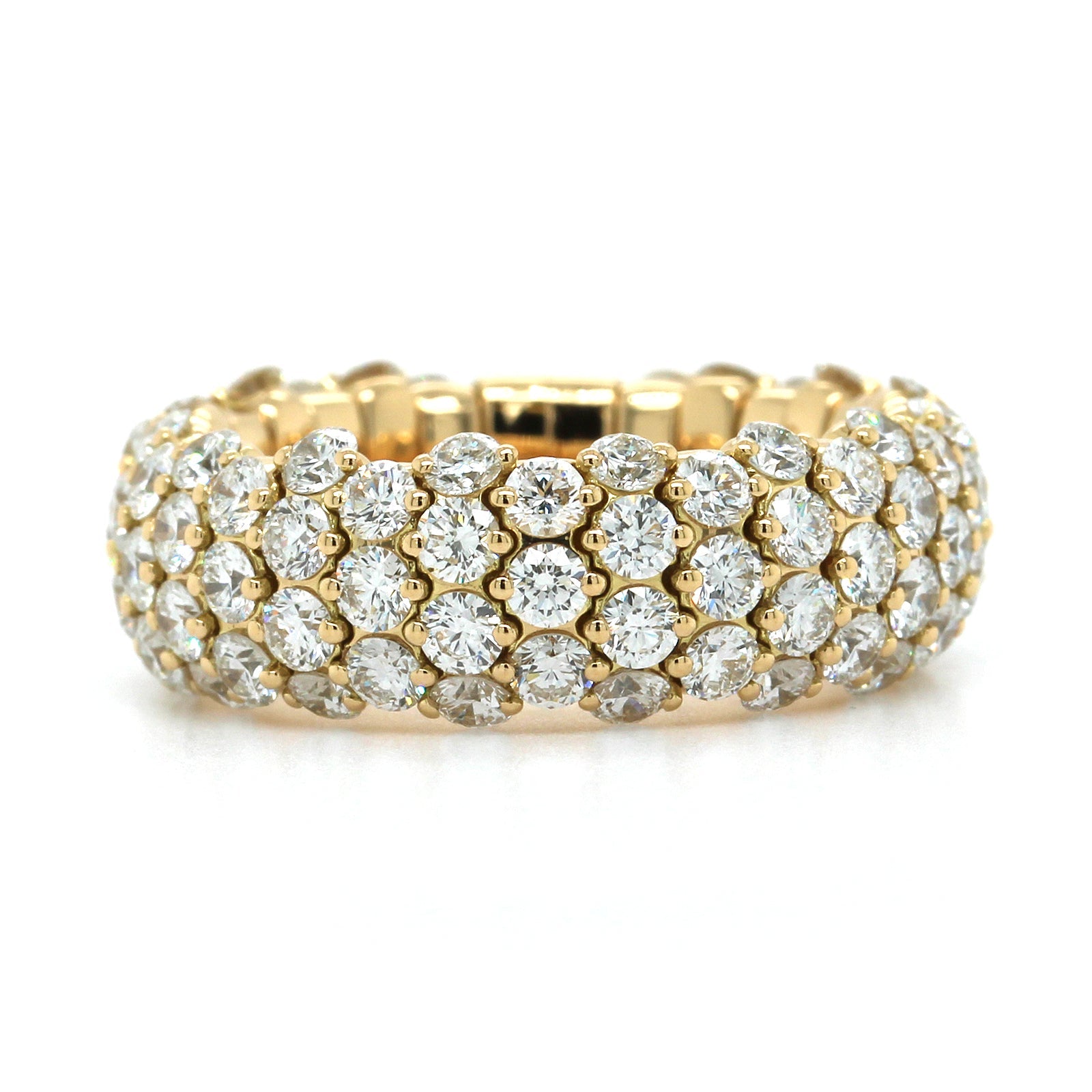18K Yellow Gold Diamond Stretch Ring, Long's Jewelers