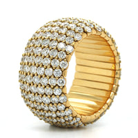 Zydo 18K Yellow Gold 6 Row Diamond Stretch Ring
