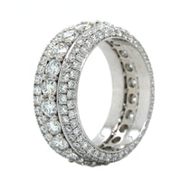 Platinum 3 Row Diamond Band, Platinum, Long's Jewelers