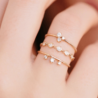 14K Yellow Gold Trio Diamond Ring, 14k yellow gold, Long's Jewelers
