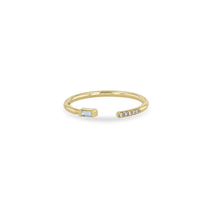 14K Yellow Gold Pave Diamond Open Ring, 14k yellow gold, Long's Jewelers