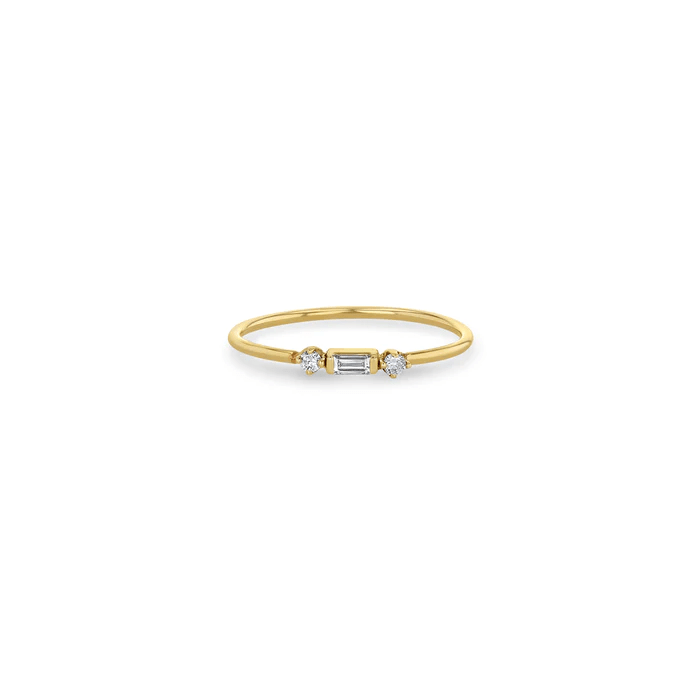 14K Yellow 3 Stone Diamond Ring, 14k yellow gold, Long's Jewelers