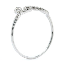 14K White Gold Diamond Love Script Ring