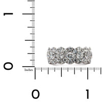 14K White Gold Diamond Cluster Band
