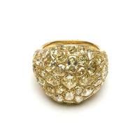 Eclat Jewels 18K Yellow Gold Yellow Diamond Dome Ring