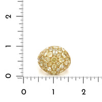 Eclat Jewels 18K Yellow Gold Yellow Diamond Dome Ring