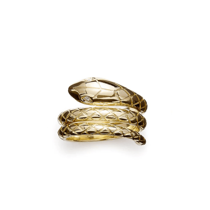 18K Yellow Gold Serpent Ring, Long's Jewelers