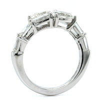 Platinum Bypass Pear Shape Diamond Ring