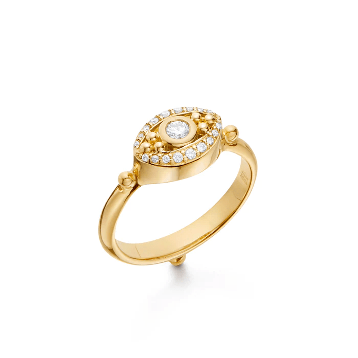 Temple St. Clair 18K Yellow Gold Evil Eye Diamond Ring