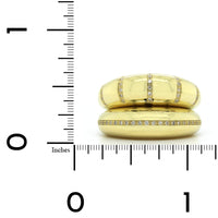 18K Yellow Gold Double Rounded Diamond Ring