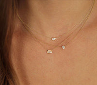 14K Yellow Gold Diamond Necklace