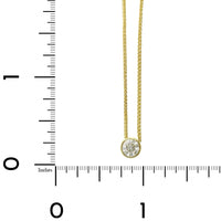 18K Yellow Gold Bezel Set Diamond Pendant, Longs Jewelers