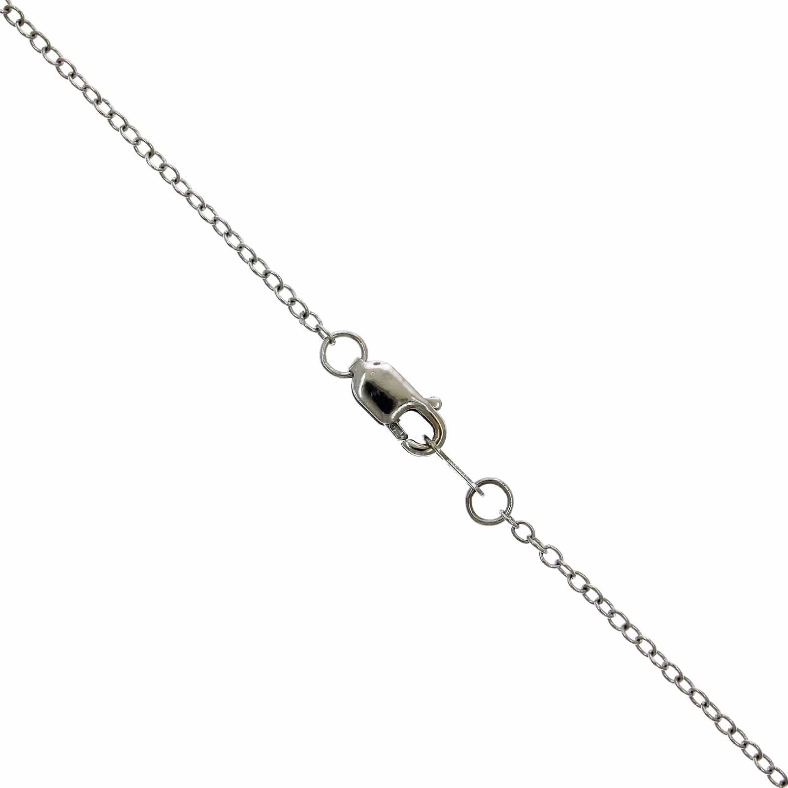 18K White Gold Heart Shaped Diamond Pendant
