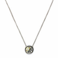 18K White Gold Bezel Set Diamond Pendant