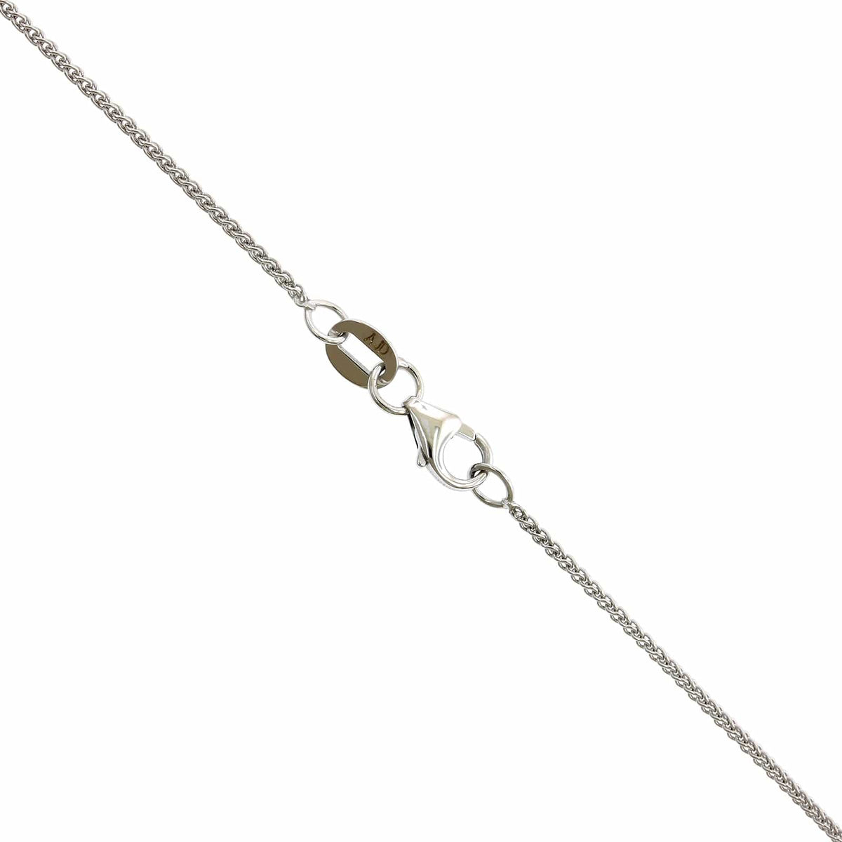 18K White Gold Bezel Set Diamond Pendant